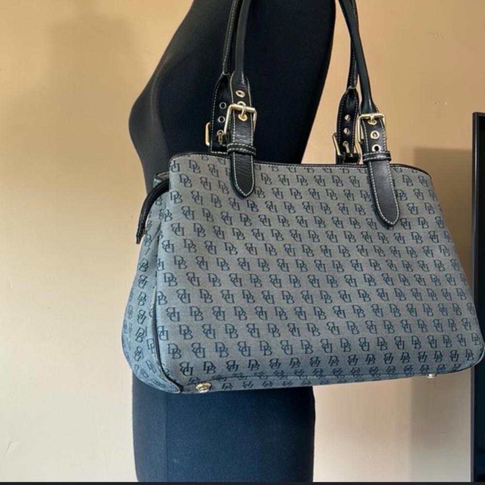 Dooney & Bourke Black and Gray Shoulder Bag